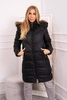 Zimní bunda s kožešinou černá