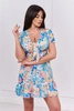 Floral V-neck dress ecru