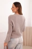 Women's sweater made of baby alpaca with puff sleeves fango
