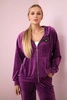 Velour set hoodie + pants dark purple