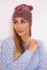 Cap with fleece Klaudia K255 orange+red