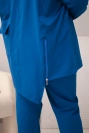 Damen Baumwoll-Set in Plus Size mit Sweatshirt und Hose kornblumenblau