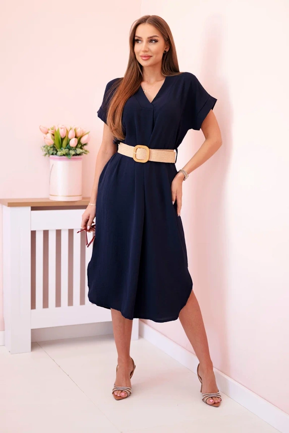 Kleid mit dekorativem Gürtel Kriegsmarine