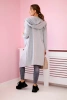 Long cardigan with hood gray