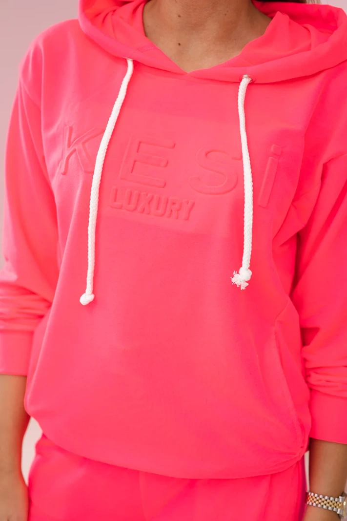 Set aus Baumwolle Kesi Luxury Pinkes Neon