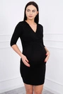 Dress fitted with a cut under the bust black