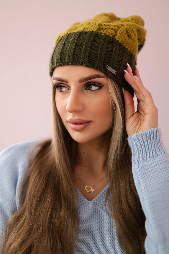 Cap with fleece Paris K212 kiwi+khaki