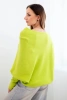 Women's asymmetrical batwing viscose sweater pistachio