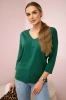 V-neck blouse green