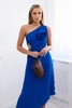 Plisseekleid mit Blume kornblumenblau