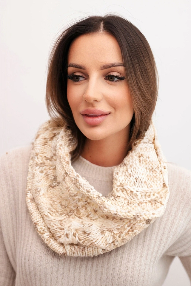 Women's soft wool blend winter scarf KN25 beige