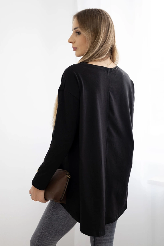 Women's blouse with eagle and Canyon inscription black