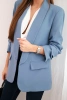 Elegant denim blazer with lapels blue