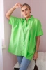 Short-sleeved cotton shirt bright green