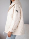 Damenjacke gesteppte mit Kapuze hellbeige