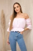 Off-the-shoulder blouse powdered pink