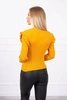 Fitted sweater blouse with buttons mustard