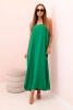 Long dress with straps green