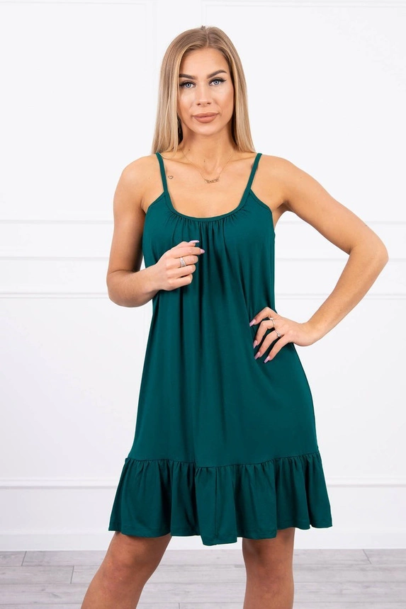 Dress with thin straps green