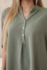 Bluse mit längerem Rücken helles Khaki