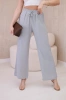 Viscose wide-leg trousers grey