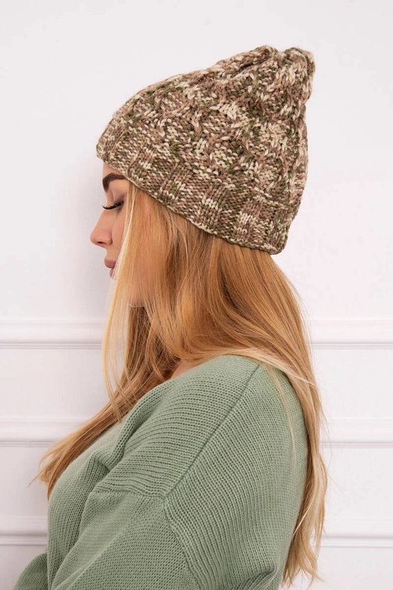 Women's cap Eliza K205 cappuccino + light khaki