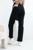 Women's jeans trousers with straight leg and belt black