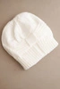 Women's winter hat acrylic with decorative weave K462 white