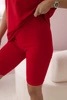 Souprava top+legíny červená