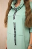 Dress with tie dark mint
