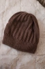 Cap with fleece Anna K238 mocca