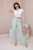 Viscose wide-leg trousers light mint