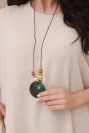 Oversized blouse with pendant beige