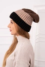 Bojana vilnonė kepurė K265 black+beige+cappuccino