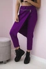 Punto Milano Winter trousers with a decorative zipper dark purple