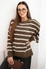 Women's striped sweater with wool in a loose fit fango