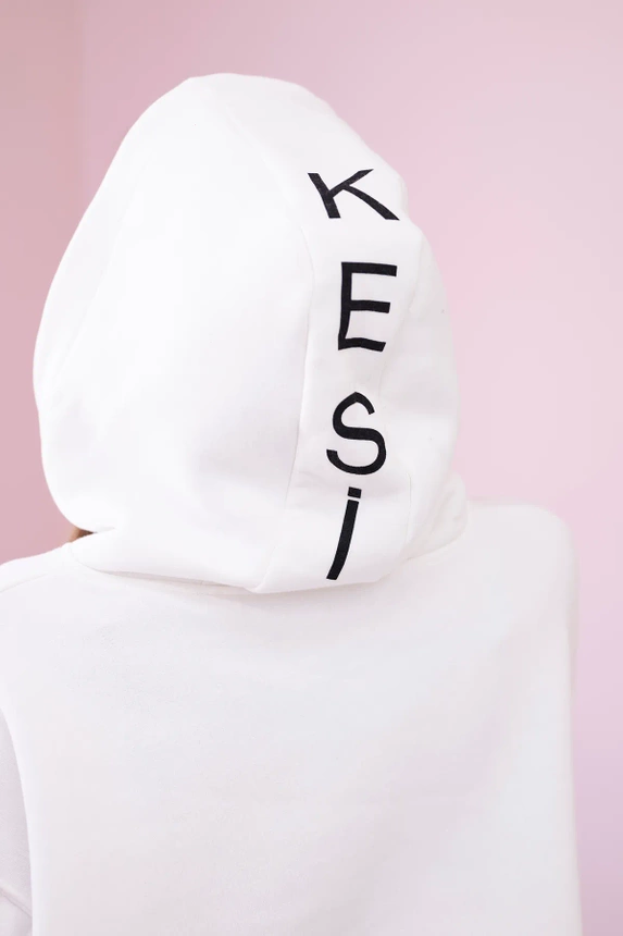 Bedrucktes Baumwoll-Set ecru