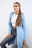 Kleid Sweatshirt mit Kapuze blau