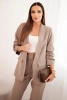 Elegantes Set aus Sakko und Hose fango