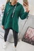 Sweatshirt mit längerem Rücken und Kapuze grün
