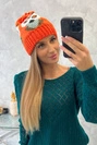 Dámská čepice Ofelia K349 oranžová