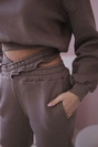Isolierset mit kurzem Sweatshirt mocca
