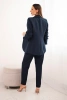 Elegant set of jackets and trousers navy blue