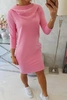 Dress with a hood and pockets light pink