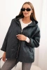 Damenjacke gesteppte mit Kapuze dunkel jeansblau