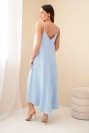 Musselinkleid mit Trägern blau