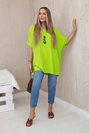 Oversize-Bluse mit Anhänger kiwi