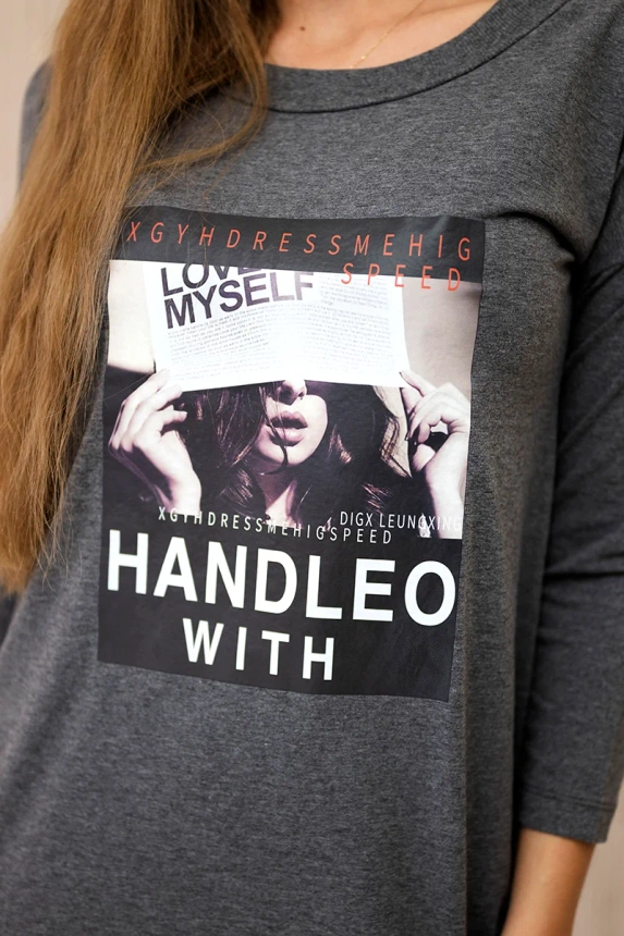 Šaty s potlačou Handle with grafitu