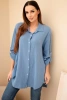 Cotton muslin shirt džínovina