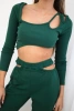 Set with a top blouse green